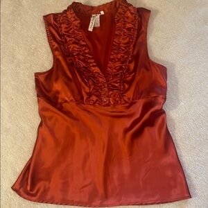 Heart Soul Orange Ruffled Blouse
